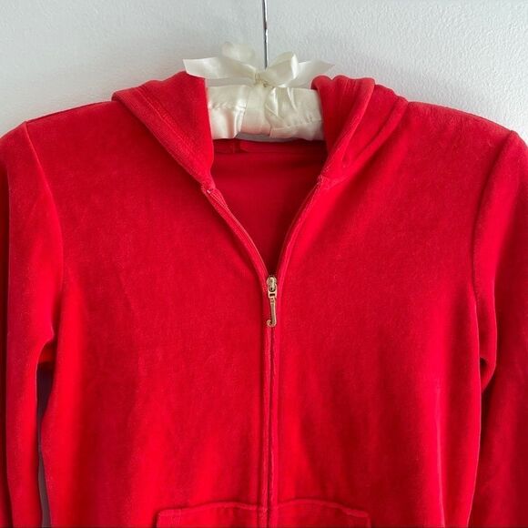Juicy Couture RARE Original Gold Swirl Leaf Contour Velour Full Zip Track Jacket - Picture 6 of 16